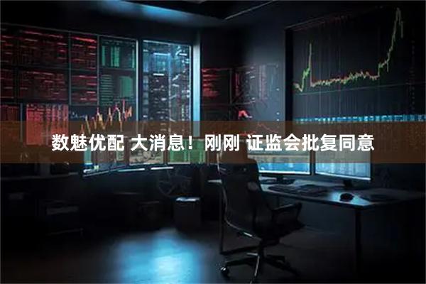 数魅优配 大消息！刚刚 证监会批复同意