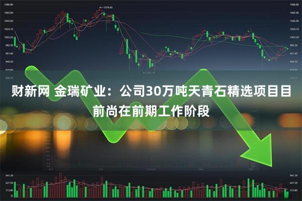 财新网 金瑞矿业：公司30万吨天青石精选项目目前尚在前期工作阶段